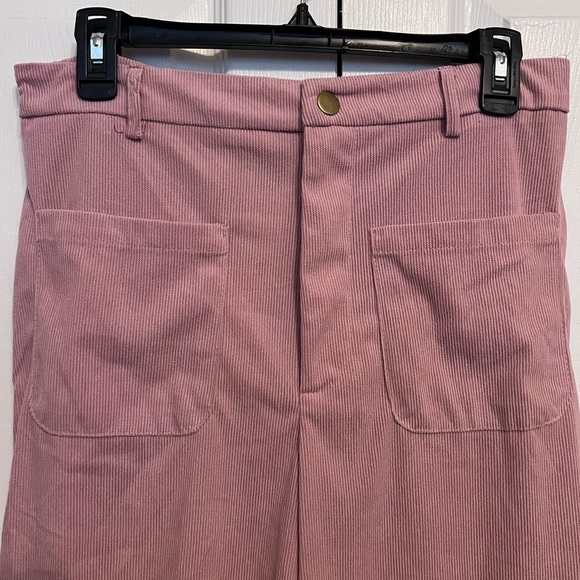 SHEIN MOD Large Size Solid Color wide Leg Casual Corduroy Pants - Picture 4 of 7